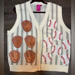 Queen of Sparkles Baseball Sweater vest